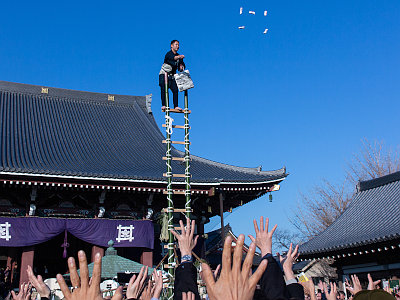 池上本門寺 新春はしご乗り奉納